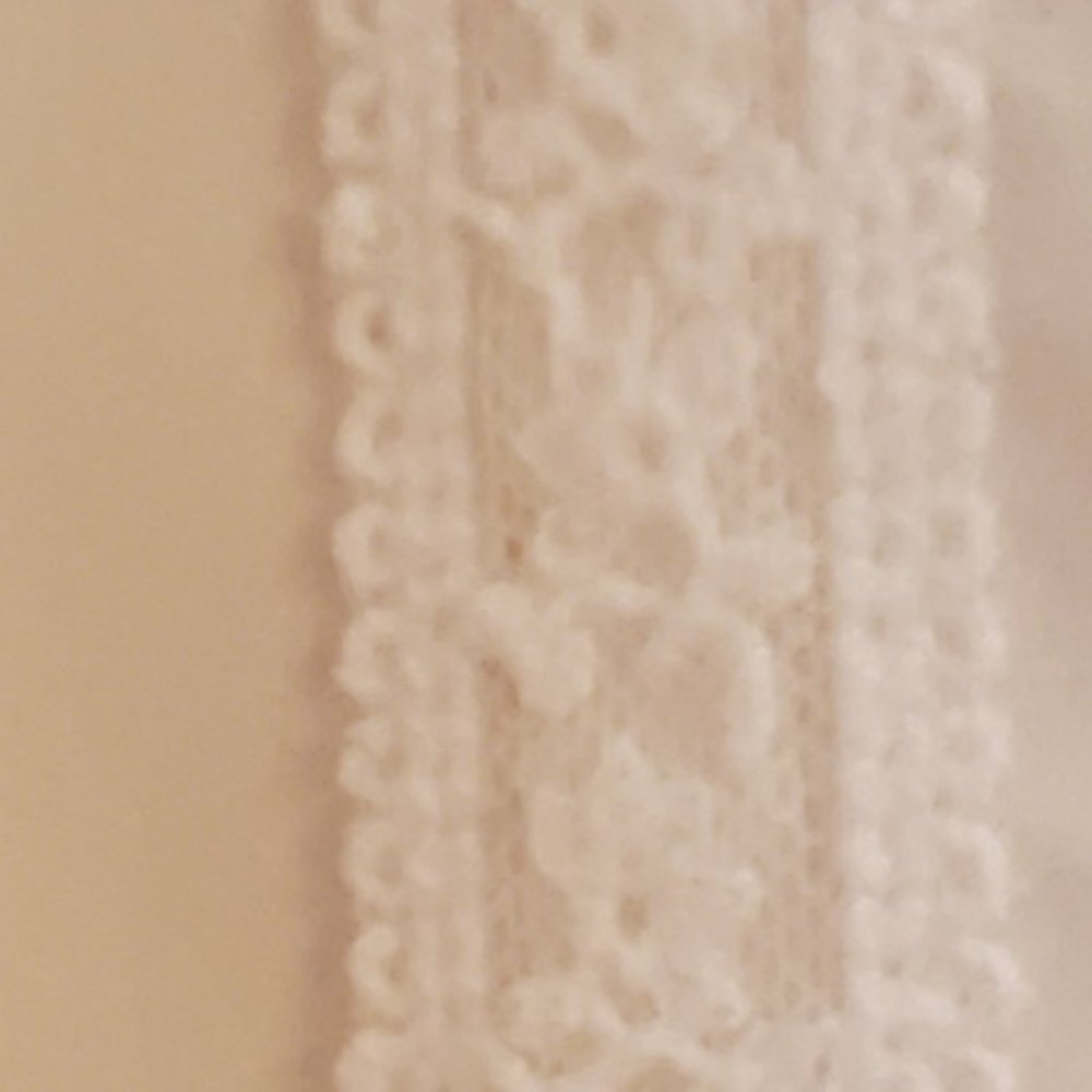 Faith & Joy White/Ivory Lace Trim Pom Pom Neck Blouse - SZ Small - Picture 3 of 9